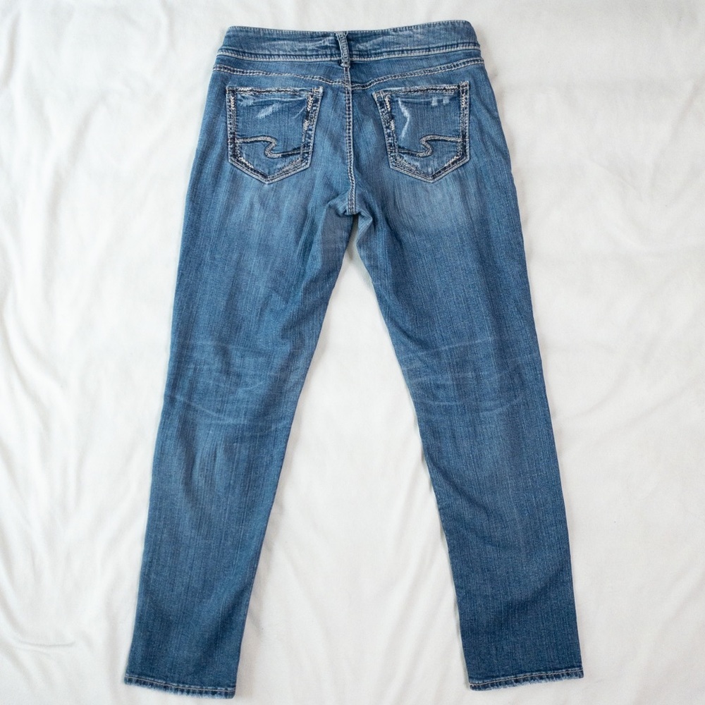 Silver Jeans Suki Light Wash Ankle Slim Jeans Size 28